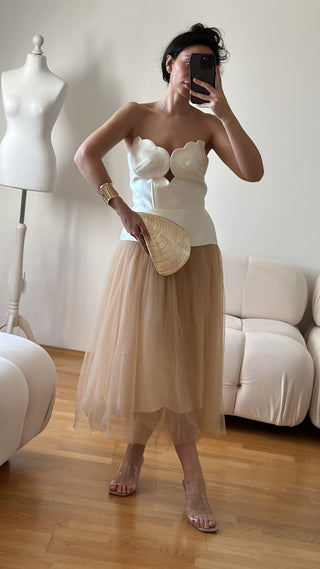 Marea | Seashell Corset Tulle Dress