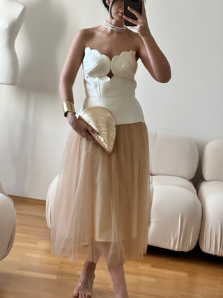Marea | Seashell Corset Tulle Dress