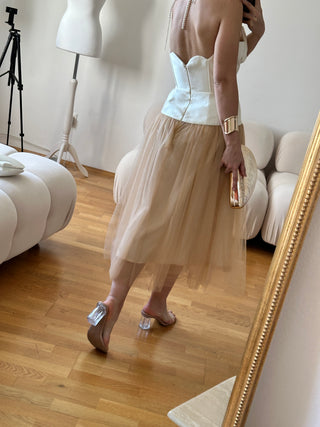 Marea | Seashell Corset Tulle Dress