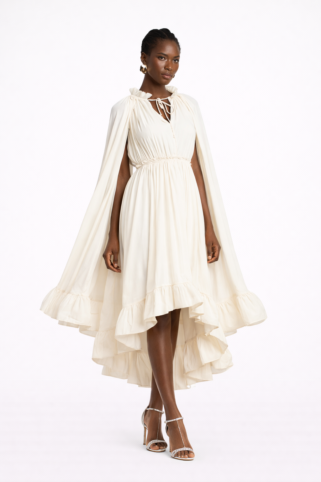 Women's Ruffle Cape Dress | ELSA