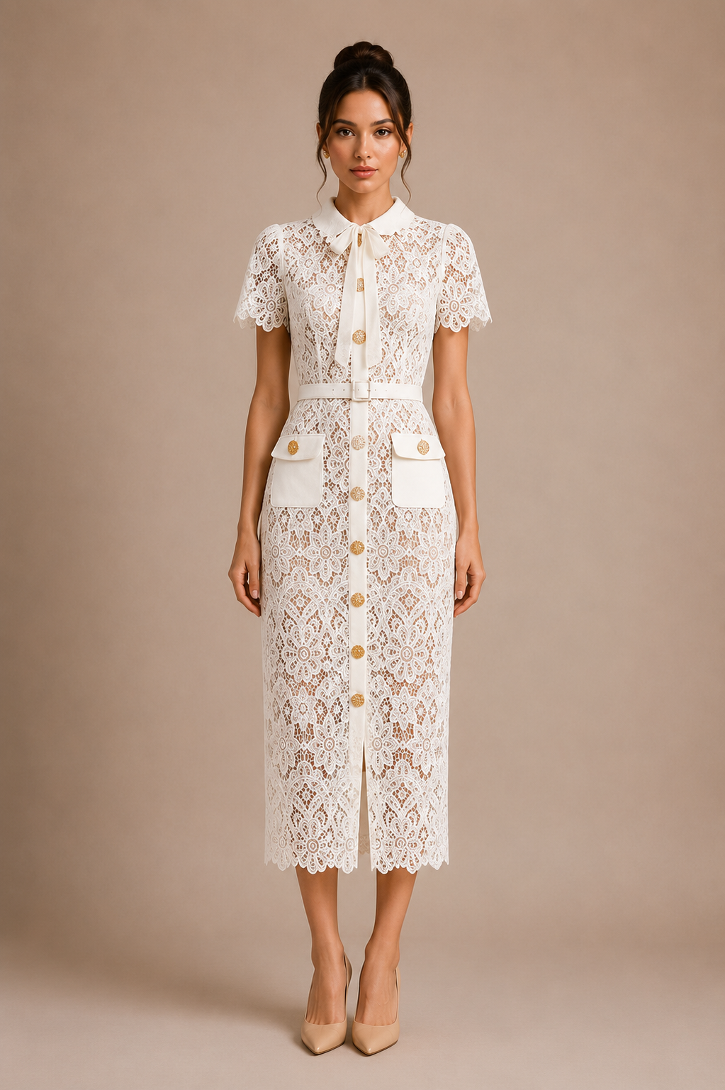 Women's Lace Midi Dress | Lace Midi Dress | CIÉLIE – Cielie