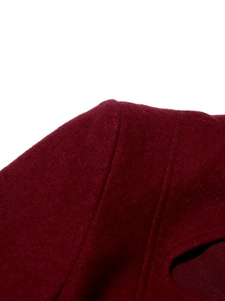 Burgundy Winered Blazer Buttons Tailored Longsleeve winter Cielie Vienna