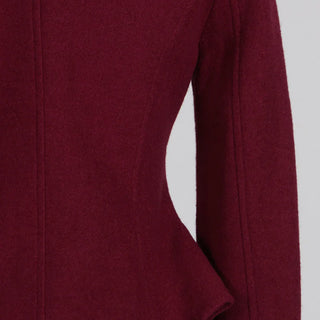 Burgundy Winered Blazer Buttons Tailored Longsleeve winter Cielie Vienna