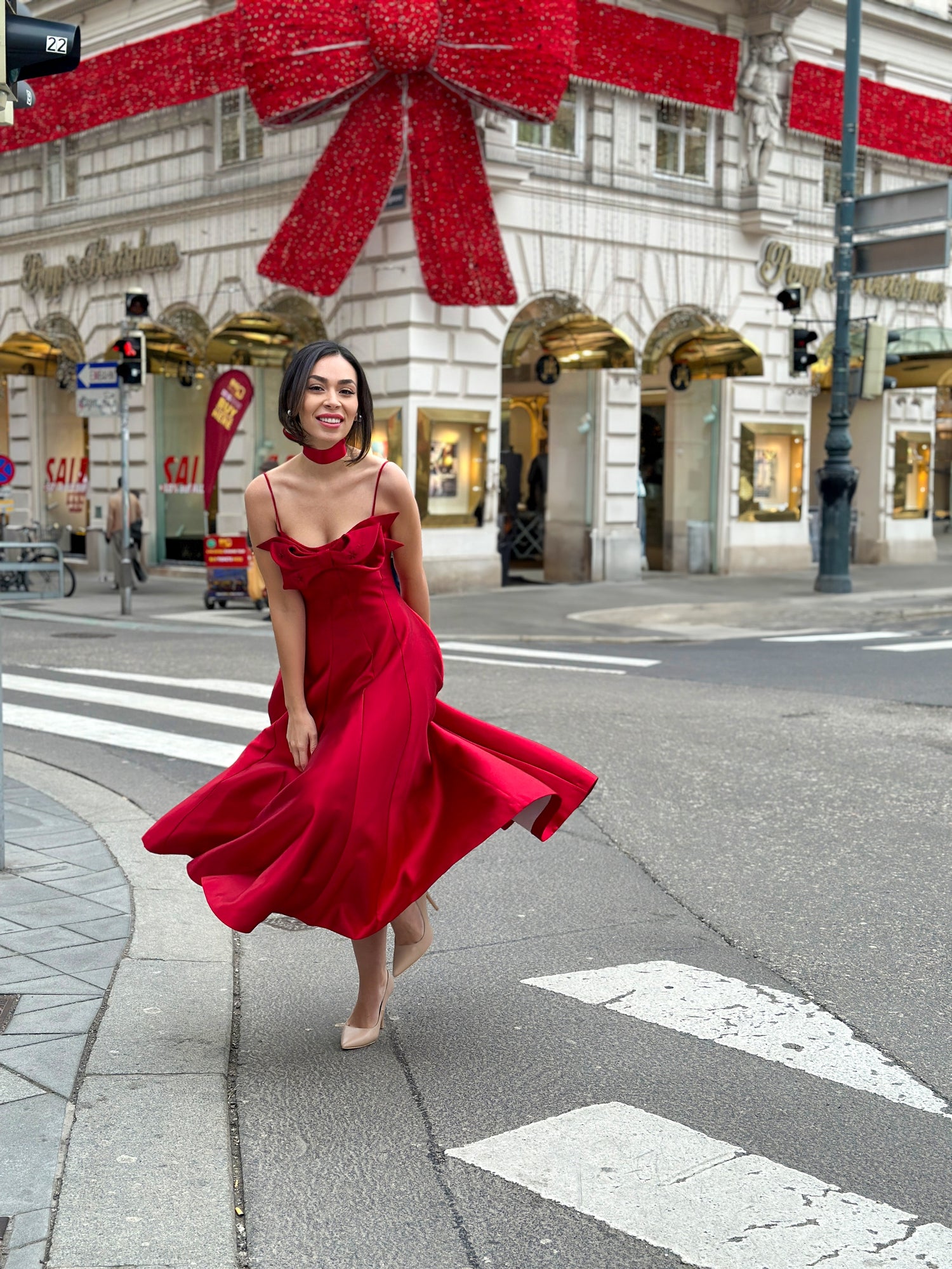 Red Dress, Vienna Red Bow