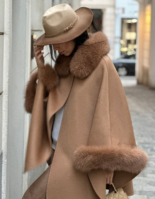 Cashmere Cape Fox Fur