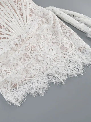 Irina | Lace Corset Mini Dress White - Cielie