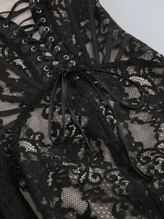 Irina | Lace Corset Mini Dress - Cielie