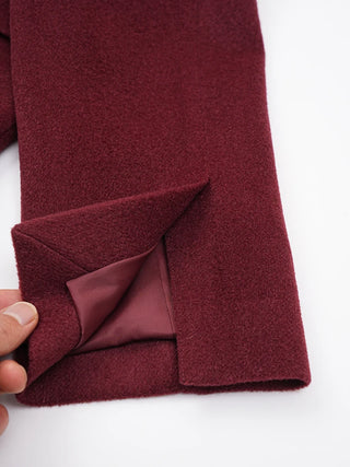 Burgundy Blazer Jacket Wool Belt
