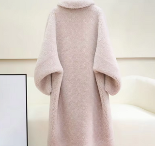 Teddy Wool Coat Maxi Brown Sheep Skin - Cielie Vienna Designer