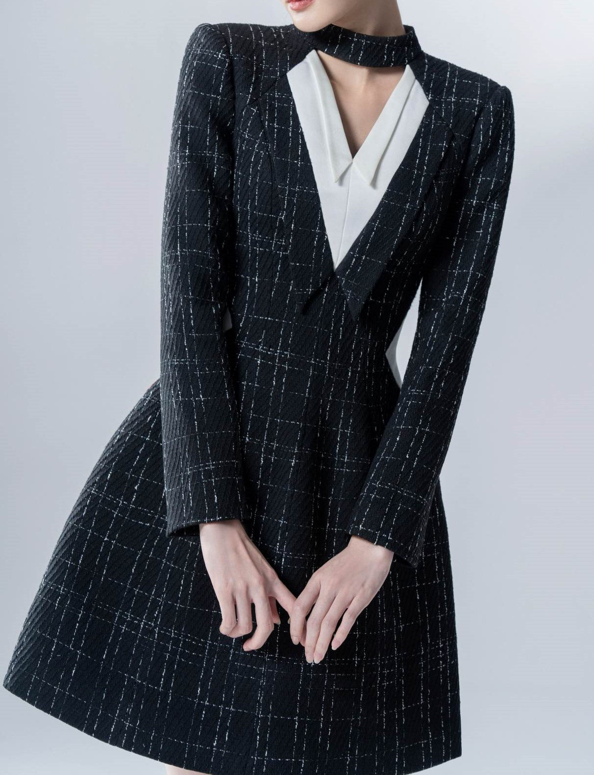 ZUZU | Tweed Long Sleeve Mini Dress - Cielie