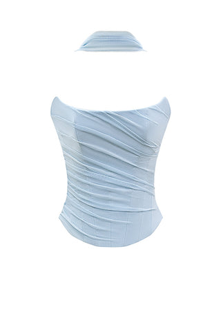 Hallie Corset Top Baby blue skirt matching scarf