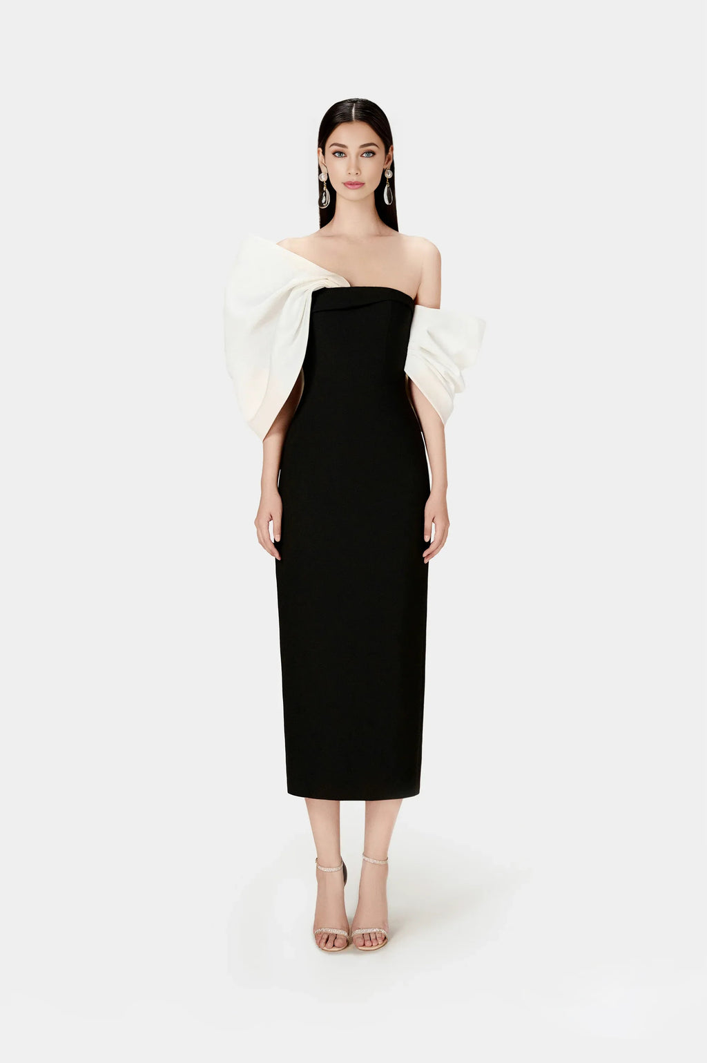 Women's Black White Dress | BELLA | Bow Dress | CIÉLIE