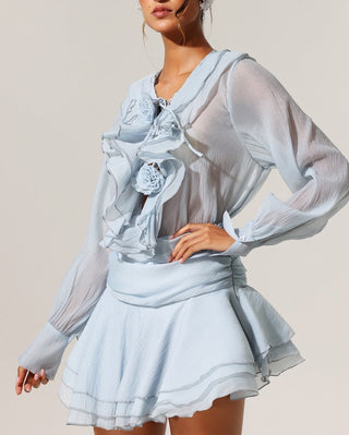 Blouse Skirt matching 2 piece set summer