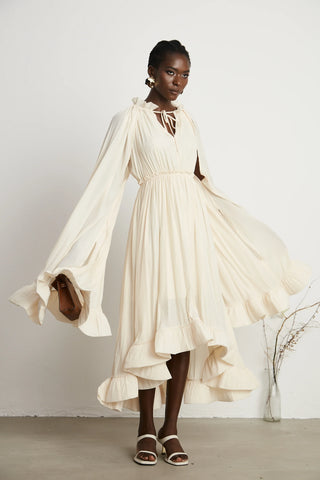 Elsa | Maxi Cape Dress - Cielie
