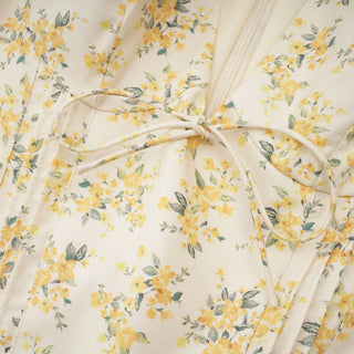 'Imani'  Buttercup Vintage Floral Print Pleated Cotton Mini Dress Houseofcb dupe similar brand - mini tulled skirt corset vintage floral dress cottage - Cielie Vienna