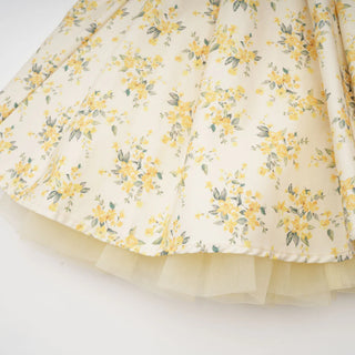 'Imani'  Buttercup Vintage Floral Print Pleated Cotton Mini Dress Houseofcb dupe similar brand - mini tulled skirt corset vintage floral dress cottage - Cielie Vienna