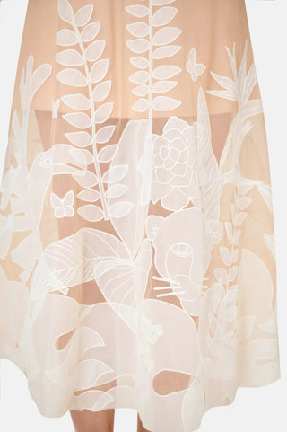 Julia - Beige Bridesmaids Organza Dress, Cielie