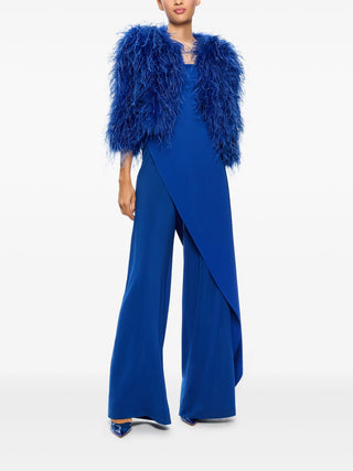Feather Blue Royal Blue Coat Jacket - Feder Stoa Jacke Blau - Cielie Vienna Rental Gown