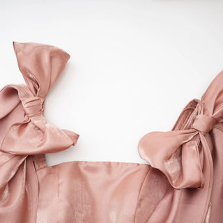 Vesna Wedding dress Mini Bowknot Bow Straps Cocktaildress rose, rose, pink, rosewood, bridesmaids dress, Tulle Mini girly Summer - Cielie Vienna