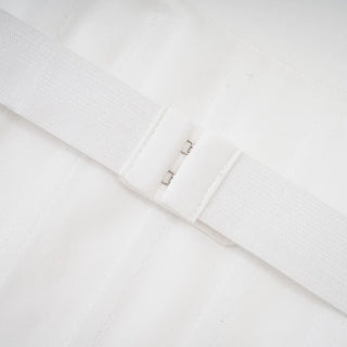 Mini White Strapless Dress Crystal Stones Bridal Shower Rehearseal Kleid Modern Mini Weiß Trägerlos Cocktail White Party - Cielie Vienna
