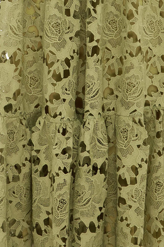 Emilia Lace Bustier Midi Dress - Cocktaildress Bridesmaids dress green Lace Summer - Cielie