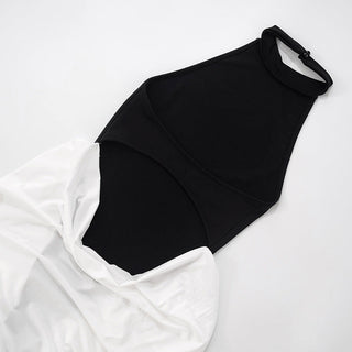 Black swimsuit on a white background