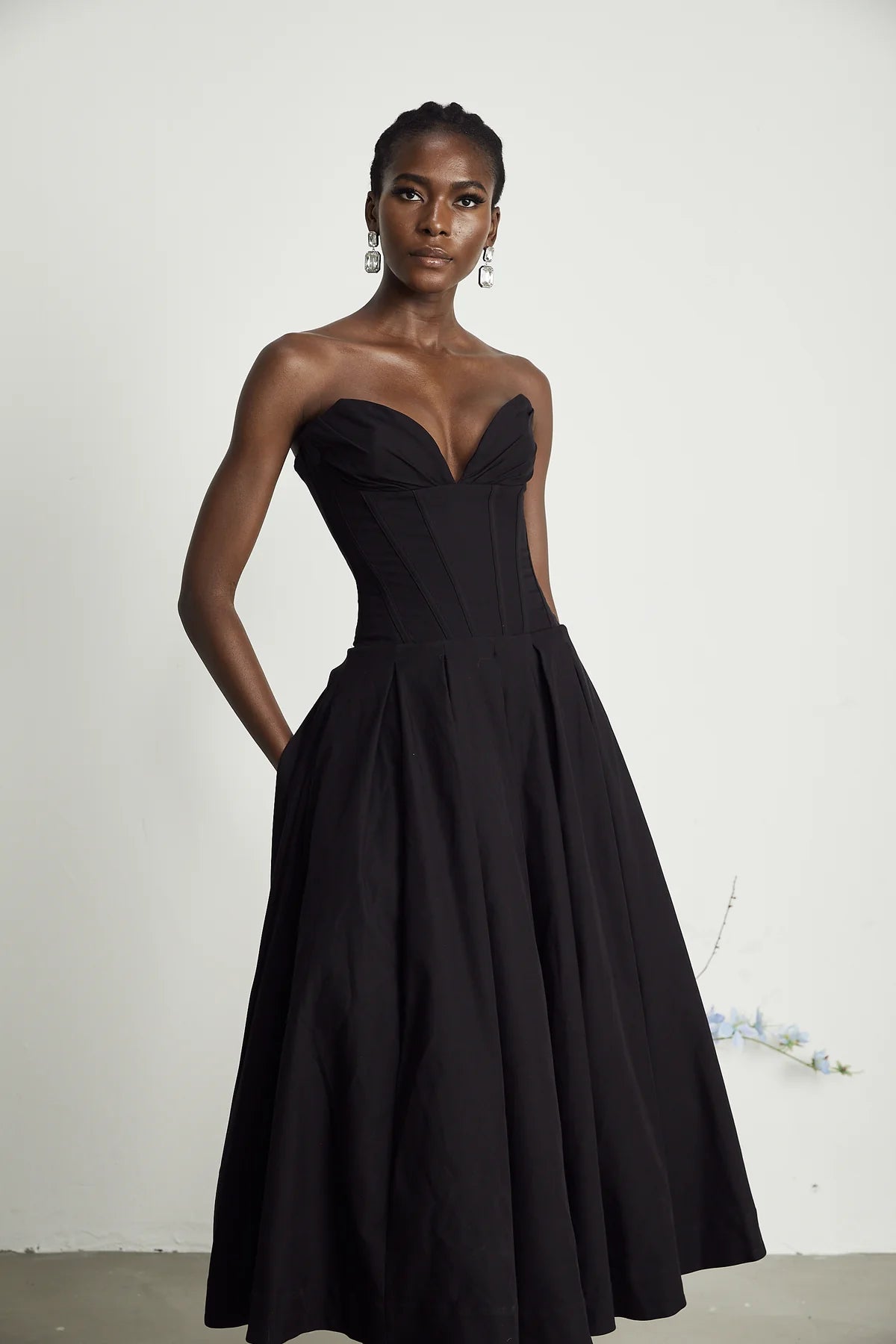 Serani | Strapless Midi Dress S Serani | Strapless Midi Dress S