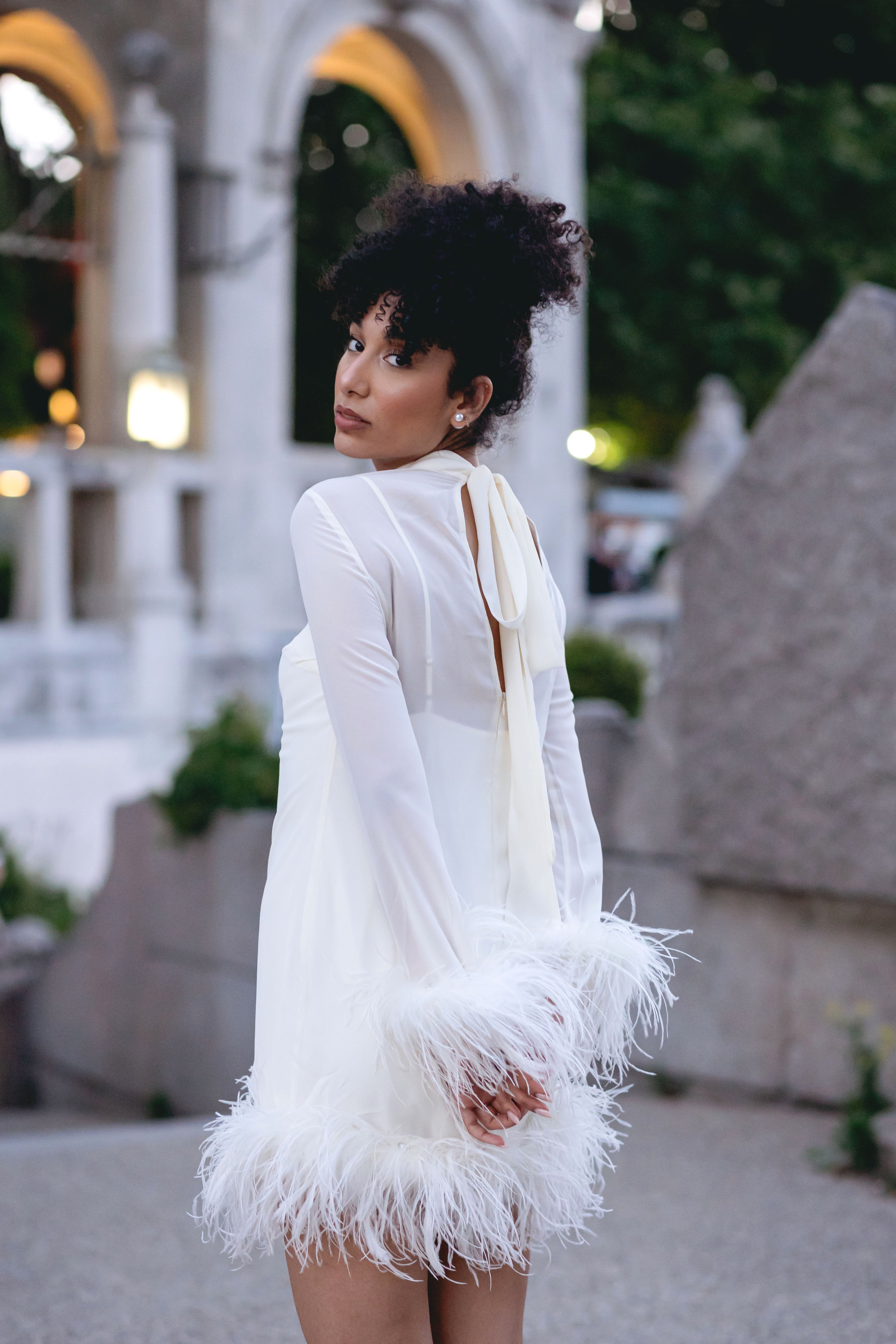 Ange | Feather Mini Dress - CUSTOM MADE M/L Ange | Feather Mini Dress - CUSTOM MADE M/L