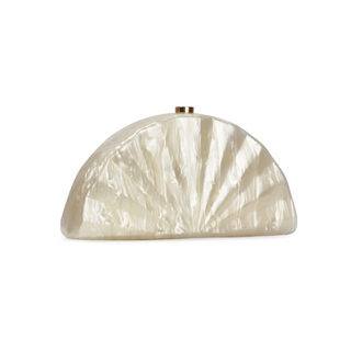 Shell Clutch Bag, Ivory gold, bridal shell bag