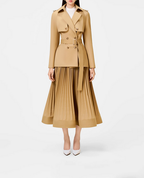 ジャケット・アウター andmary Blair trench jacket pleats skirt