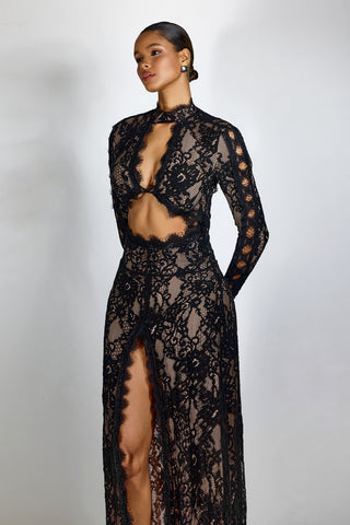 Lace Dress Black Longsleeve