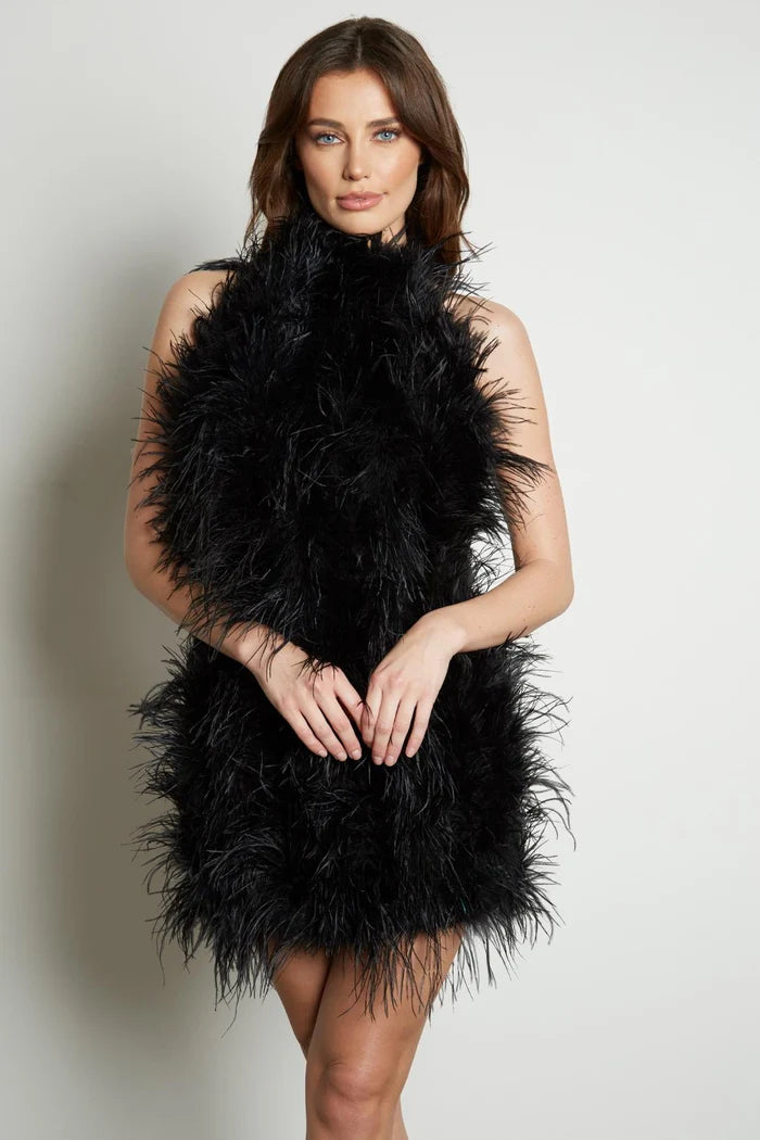 Ciel | Halter Neck Ostrich Feather Dress - CUSTOM MADE Cielie Ciel | Halter Neck Ostrich Feather Dress - CUSTOM MADE Cielie