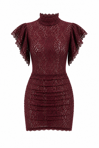 Burgundy Mini Lace 