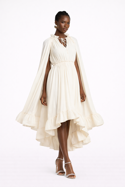 Women's Ruffle Cape Dress | ELSA | CILIE M Women's Ruffle Cape Dress | ELSA | CILIE M