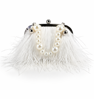 White feather bag