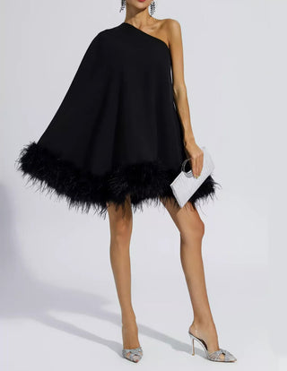 SOREL | One Shoulder Feather Dress - CIÉLIE