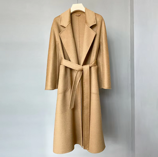 Camel Cashmere Wool Coat Max Mara Dupe Beige Wollmantel