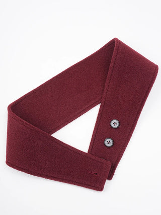 Burgundy Blazer Jacket Wool Belt 