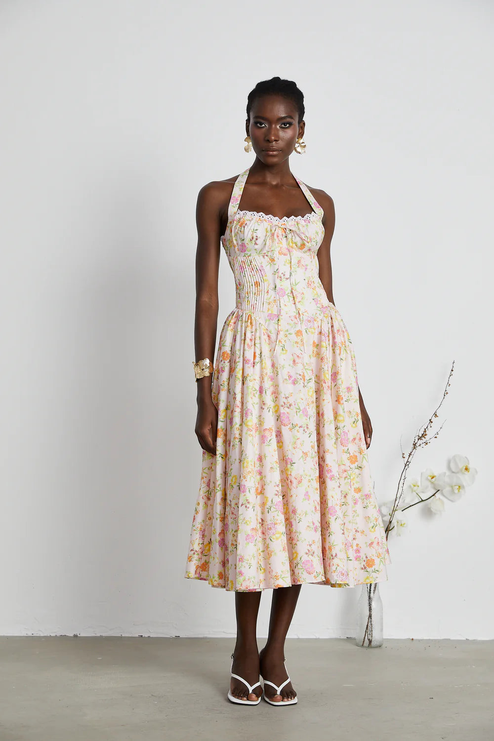 aphrodite midi dress beige Aphrodite Midi Dress