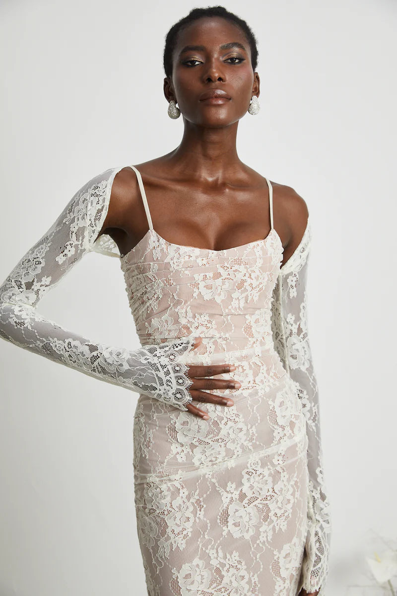 Arabella | White Lace Maxi Dress M Arabella | White Lace Maxi Dress M