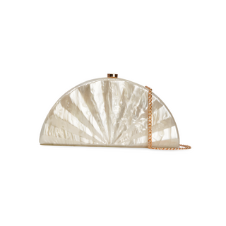 Shell Clutch Bag, Ivory gold, bridal shell bag