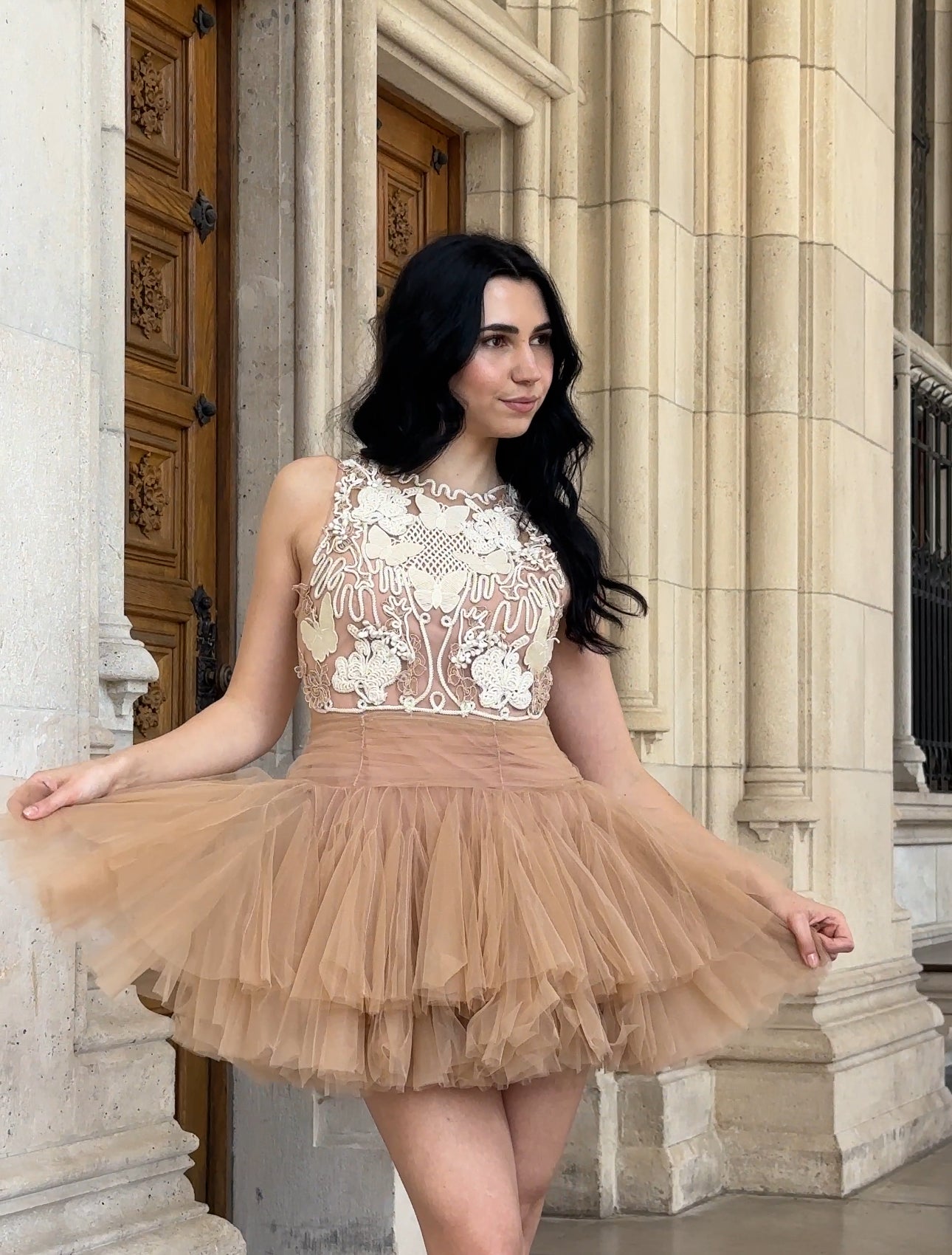 layered tulle mini dress Layered Tulle Mini Skirt