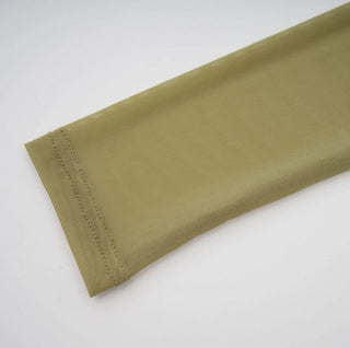 Olive green fabric roll on a white background
