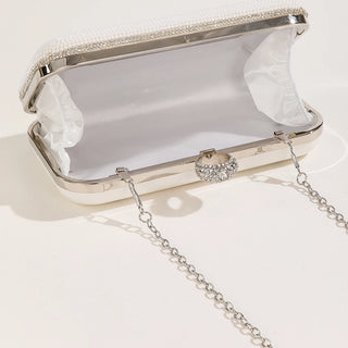 Bridal Clutch Bag, I do, White Pearl Clutch, Ivory, Braut Abendtasche, Clutch, Hochzeitstasche 