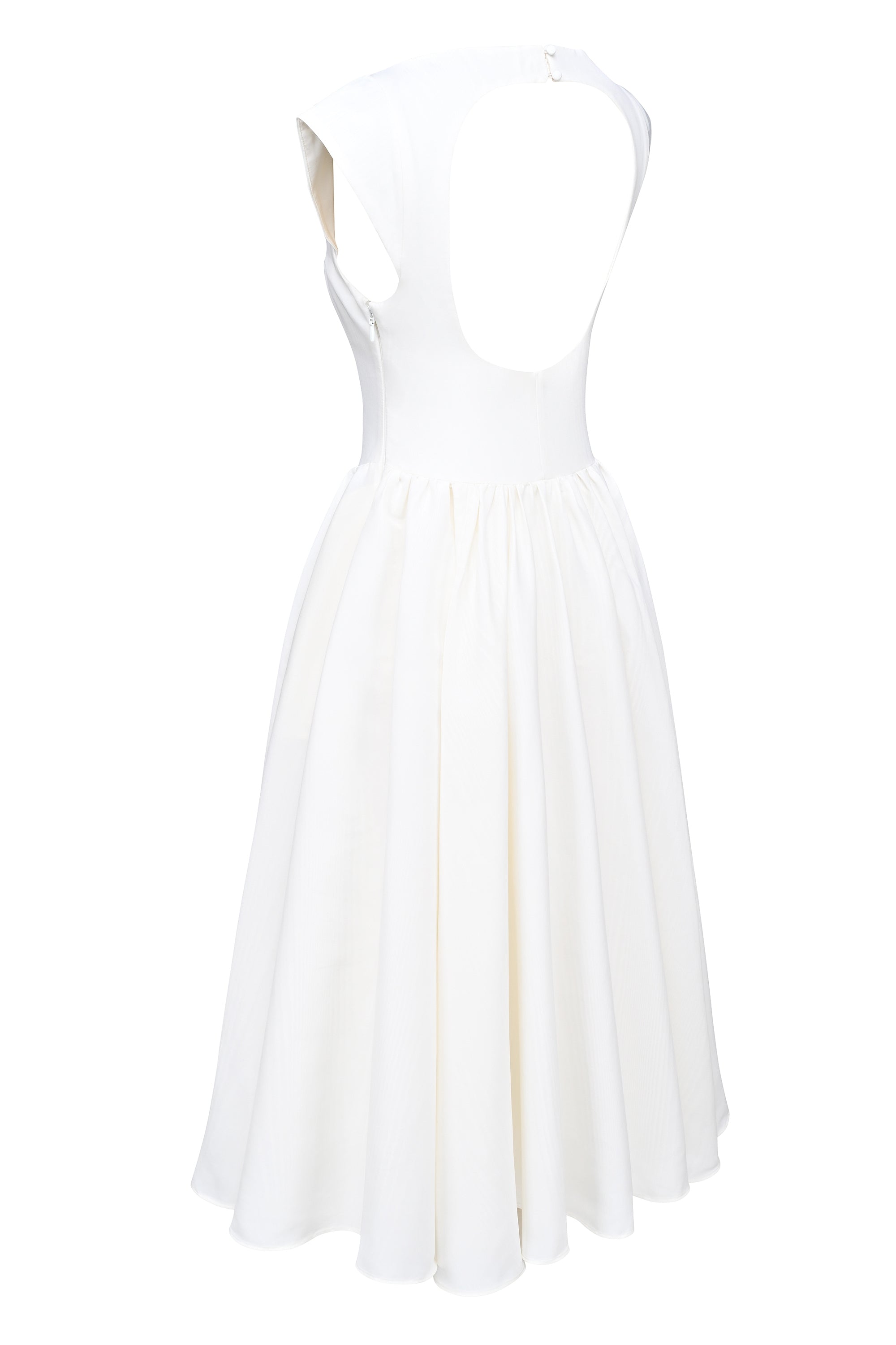 Cream Backless Midi Dress Cream / M Cream Backless Midi Dress Cream / M