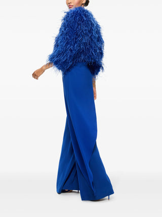 Feather Blue Royal Blue Coat Jacket - Feder Stoa Jacke Blau - Cielie Vienna Rental Gown 