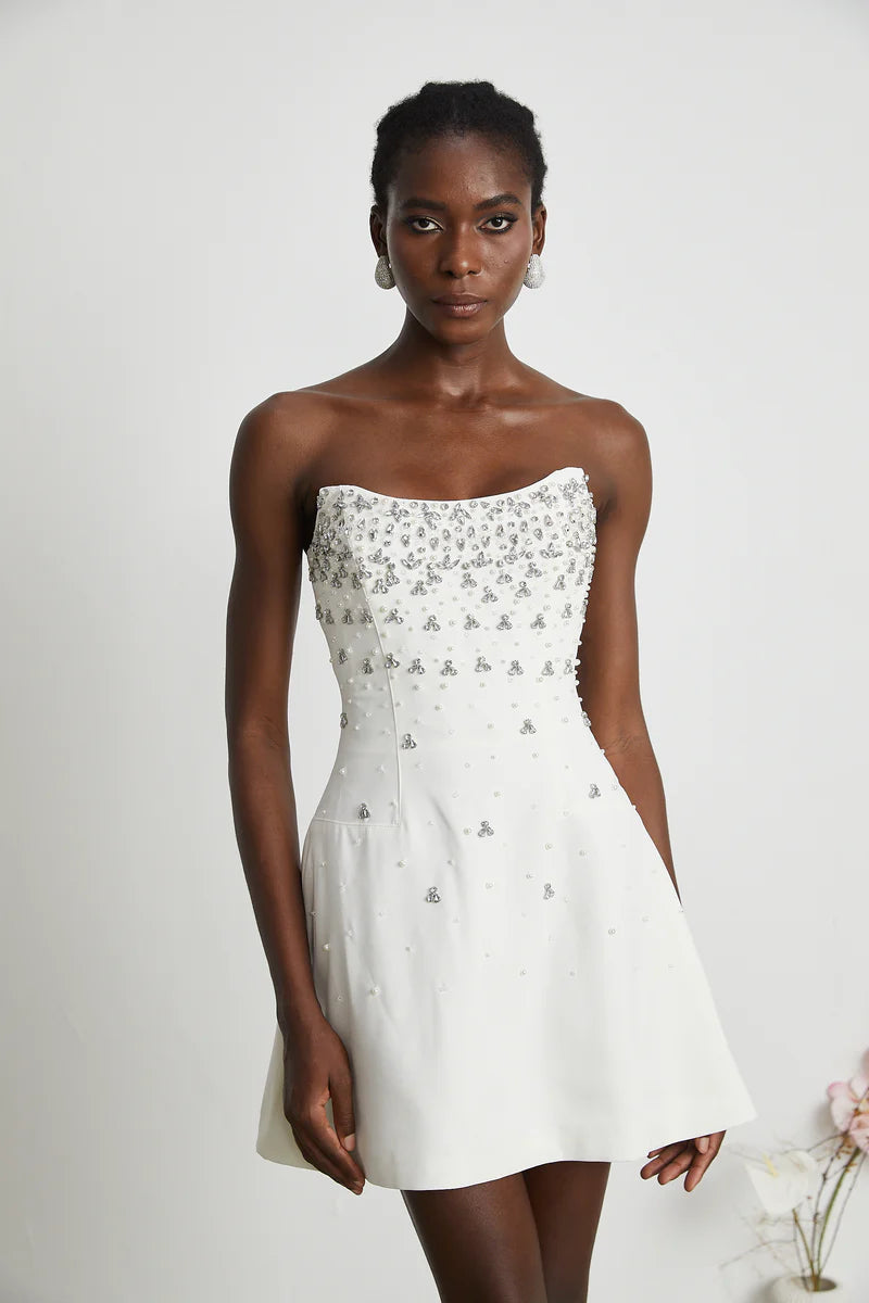 Marie | White Minimalistic Dress Mini L Marie | White Minimalistic Dress Mini L