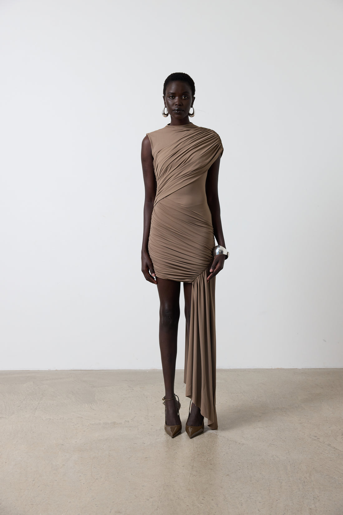 taupe party dress Sexy Taupe Spaghetti Straps Maxi Long Bridesmaid Dresses,Party Dress, SposaDresses