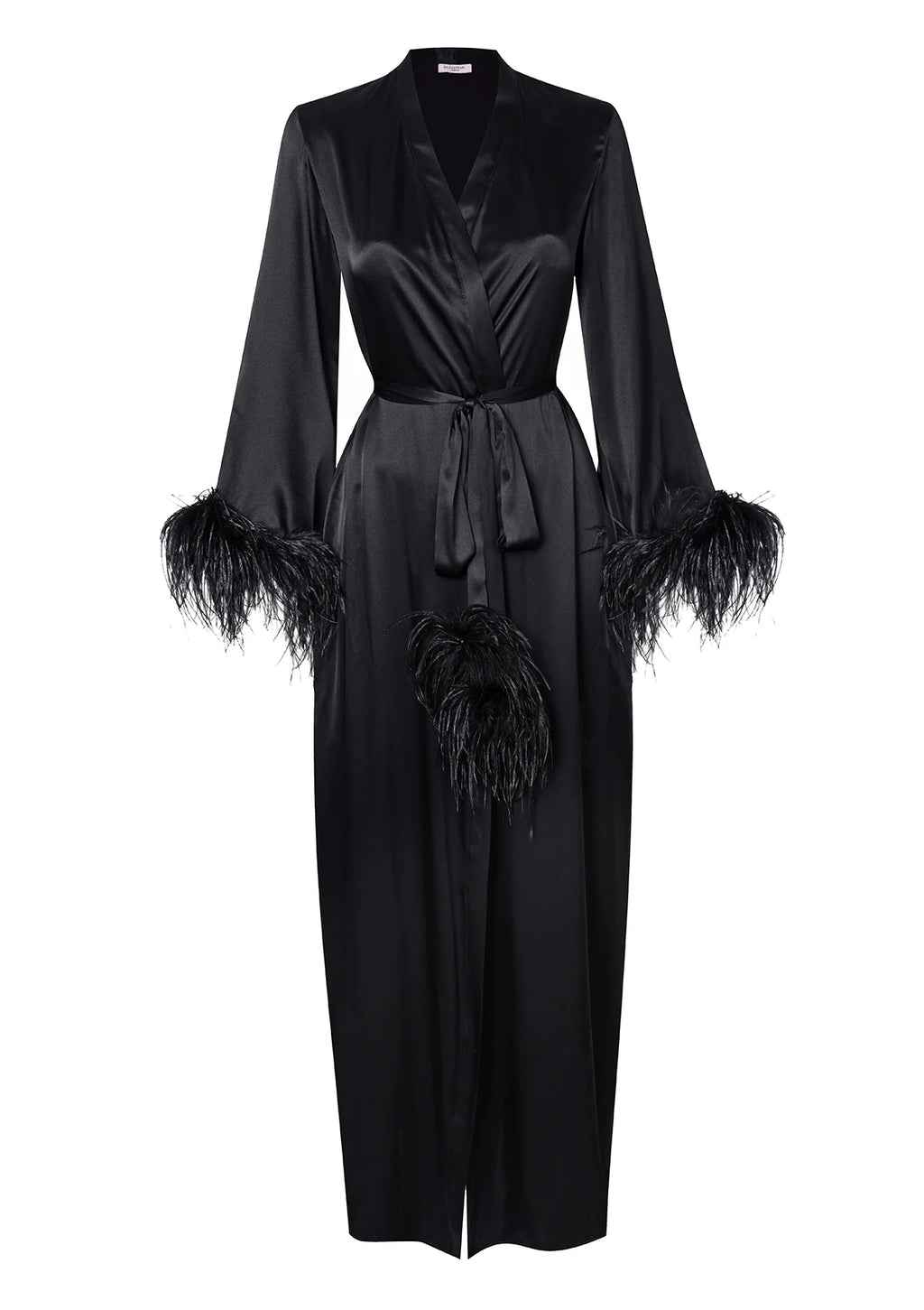 Feather Silk Long Robe