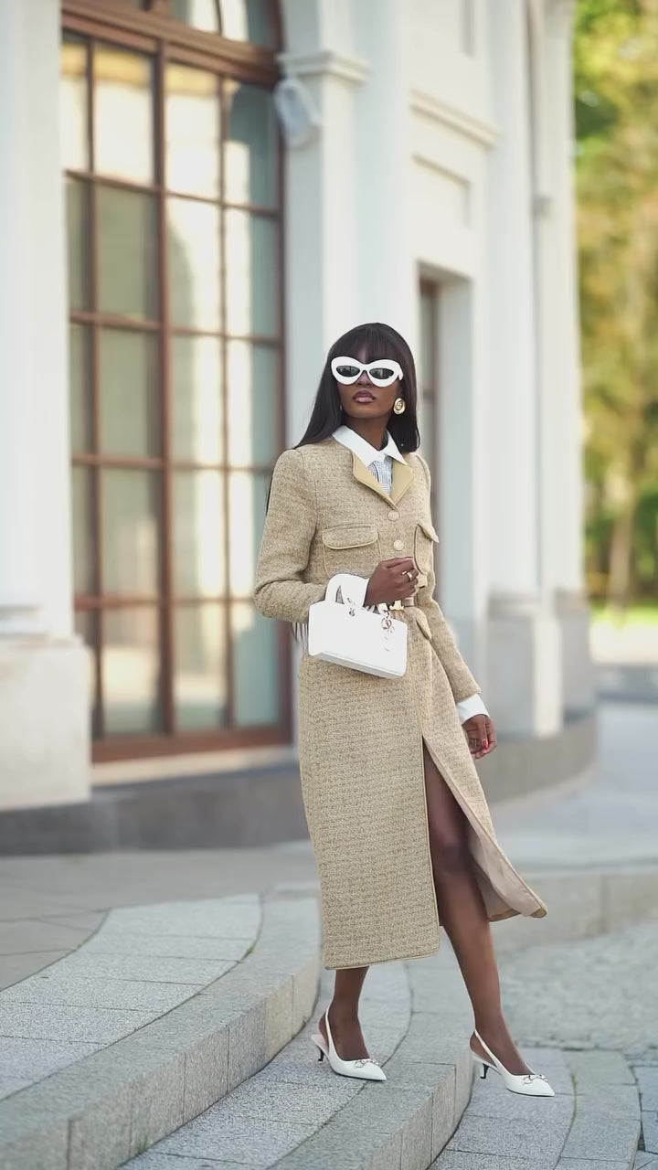 ALA | TWEED CROP JACKET Maxi Skirt Set | CIÉLIE - Cielie Vienna